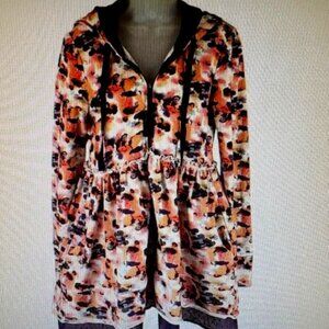 Evy’s Tree Sophie Watercolor Zip-front Hoodie NWT Size Medium